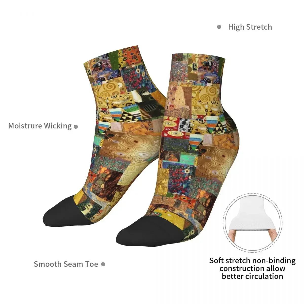 Gustav Klimt Socks Harajuku Super Soft Stockings All Season Socks Accessories for Man's Woman's Christmas Gifts