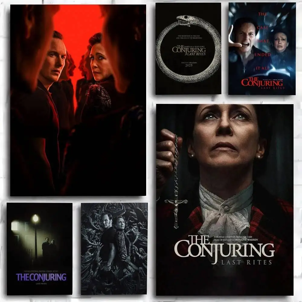 1PC 2025 The Conjuring Last Rites Movie poster Self-adhesive Art Waterproof Paper Sticker Coffee House Bar Room Wall Decor