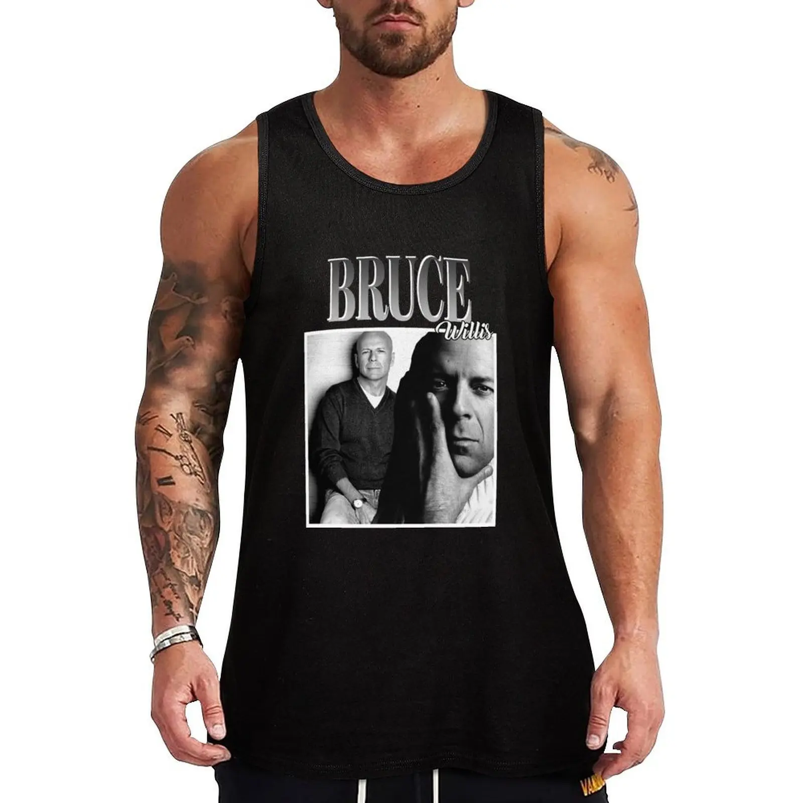 Классическая майка Брюса Уиллиса, лето 2025 г., спортивная рубашка для мужчин, рабочий жилет без рукавов для мужчин