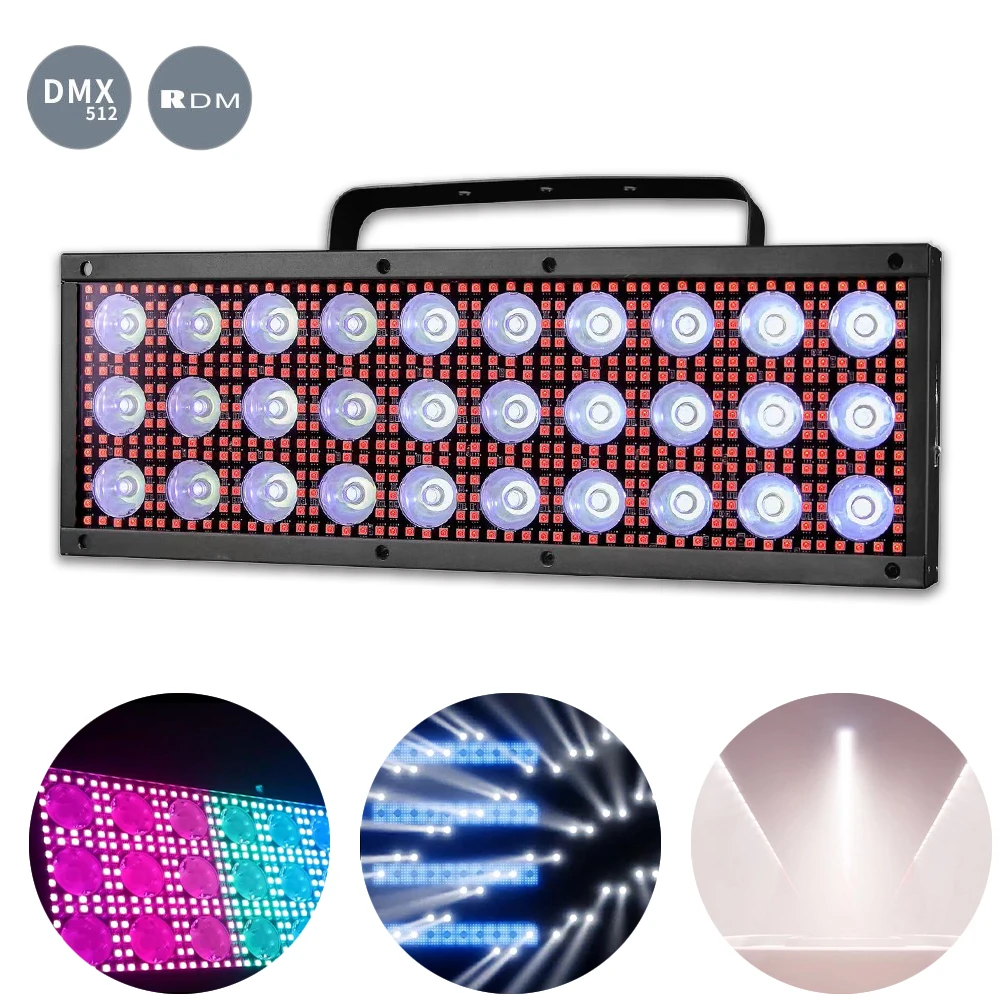 LED 250W RGB+W Matrix Wash Strobe Lighting For DJ Disco Bar Nightcuble Home Party Professional Stage Performance