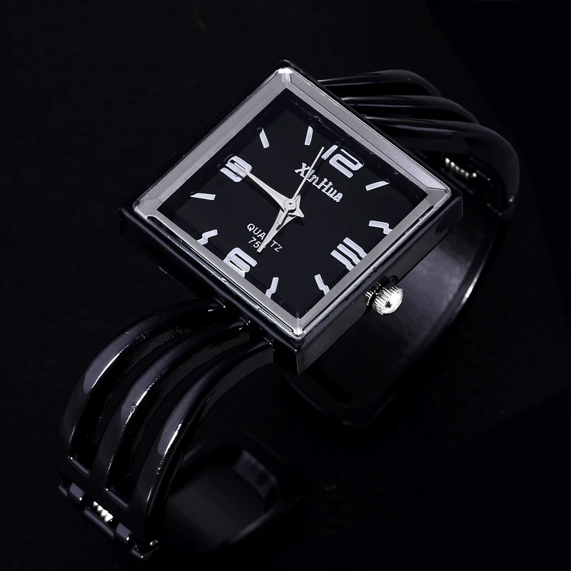 Women Bracelet Watch Vintage Square Female Watches Quartz Stainless Steel Ladies Clock Feminino Relogio Black White Relojes