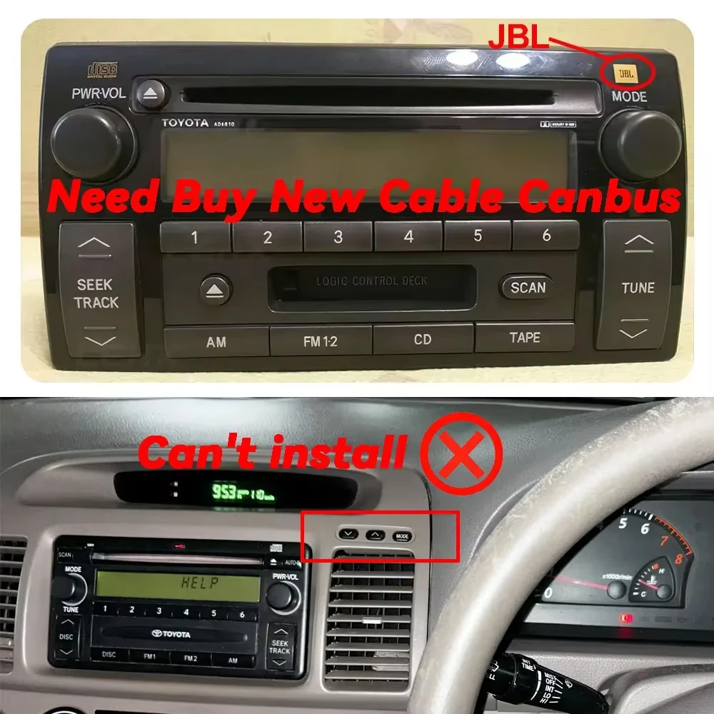 Android 16 Car Radio For Toyota Camry 5 XV 30 2001 2002 2003 2004 2005 2006 QLED LTE 5G WIFI 2DIN GPS NAVI Multimedia Stereo RDS