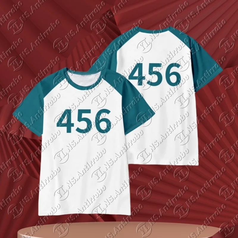 2025 verano redondo seis camiseta Seong gi-hun disfraz Cosplay 456 chándal disfraz Caarnival ropa de fiesta para hombres y mujeres