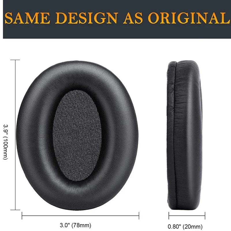 استبدال وسائد الأذن الاحترافية WH1000XM3 - وسائد الأذن المتوافقة مع سماعات الرأس فوق الأذن Sony WH-1000XM3 مع Soft Pro