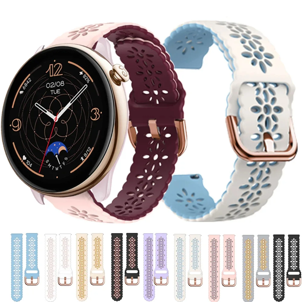 For Garmin Venu/Venu 2 Plus/Venu SQ 2 Music Vivoactive 3 Forerunner 245 645 55 20mm Silicone Strap Watchband Wristband Bracelet