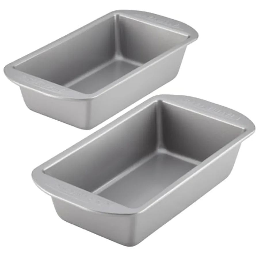 

Nonstick Bakeware Bread Pan and Meat Loaf Pan Set, 2-Piece, Gray