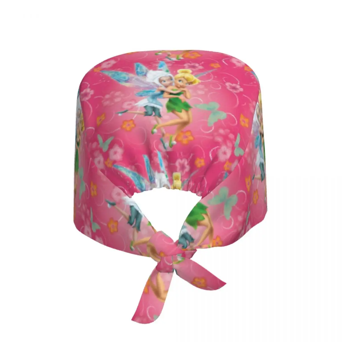 Custom Tinker Bell Cute Cartoon Scrubs Cap Surgical Hats Men Women Operating Room Cap Nursing Cap Lab Works Hat view 2