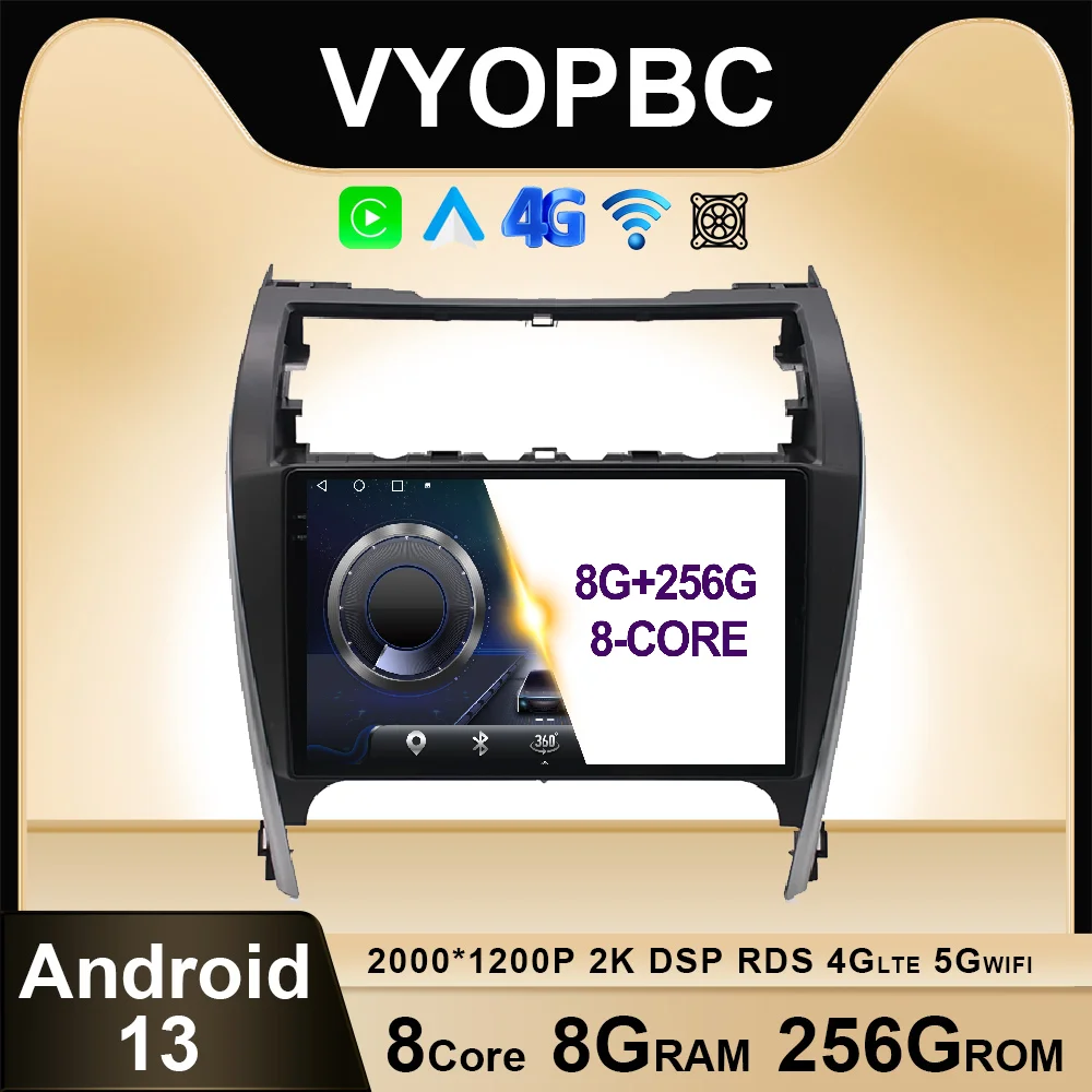 

10.1 Inch Android 13 For Toyota Camry 2012 - 2017 Car Radio WIFI AHD Navigation GPS 4G LTE ADAS DSP Multimedia RDS BT Stereo