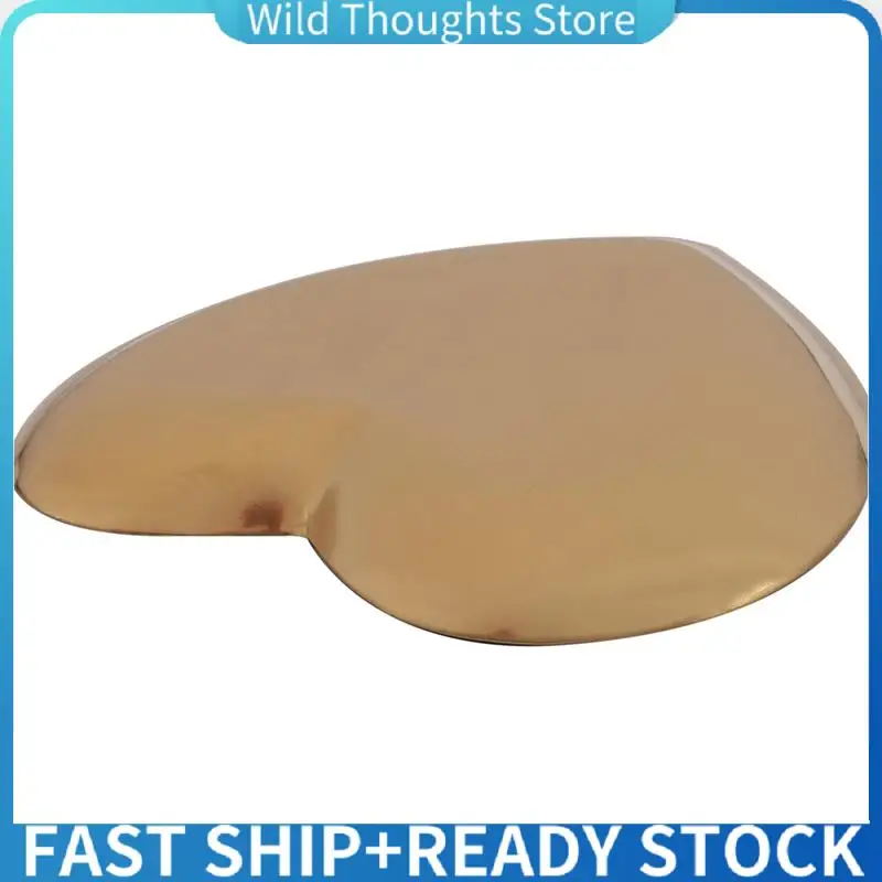 

10X Heart Shaped Jewelry Serving Plate Metal Tray Storage Arrange Fruit Tray Home Gold-[Qahk]