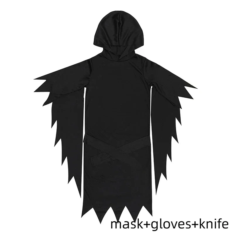 2026 Scream Costume Children Fancy Dress Halloween Party Horror Death Ghostface Costume Boys Teens