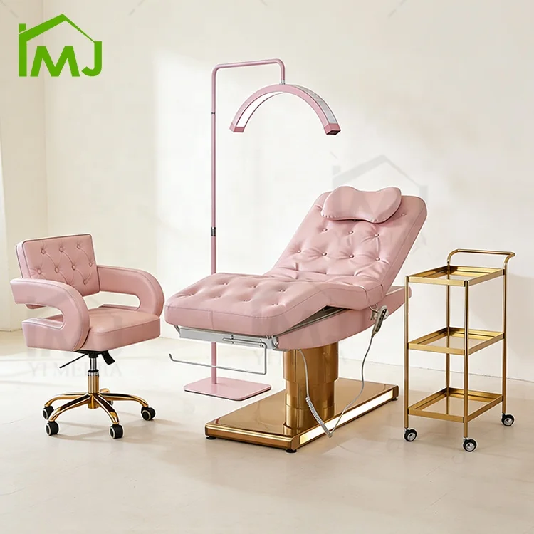 

Cosmetics Salon Facial Spa Treatment Table Curved Electric Beauty Lash Bed