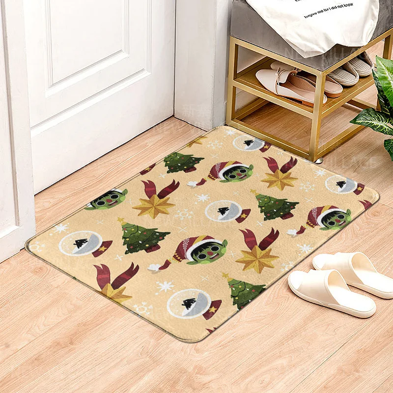 House entrance carpet Home door mat Living Room Bath Foot bathroom non-slip water absorption rugs bath Merry Christmas winter