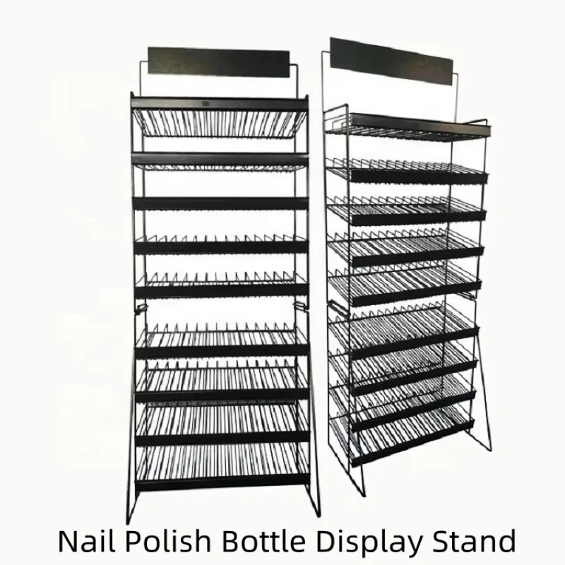 custom.Custom Beauty Store Display Rack Stand Shelf Cosmetic Skin Care Products Featuring Lipgloss Nail Polish Perfume Essen