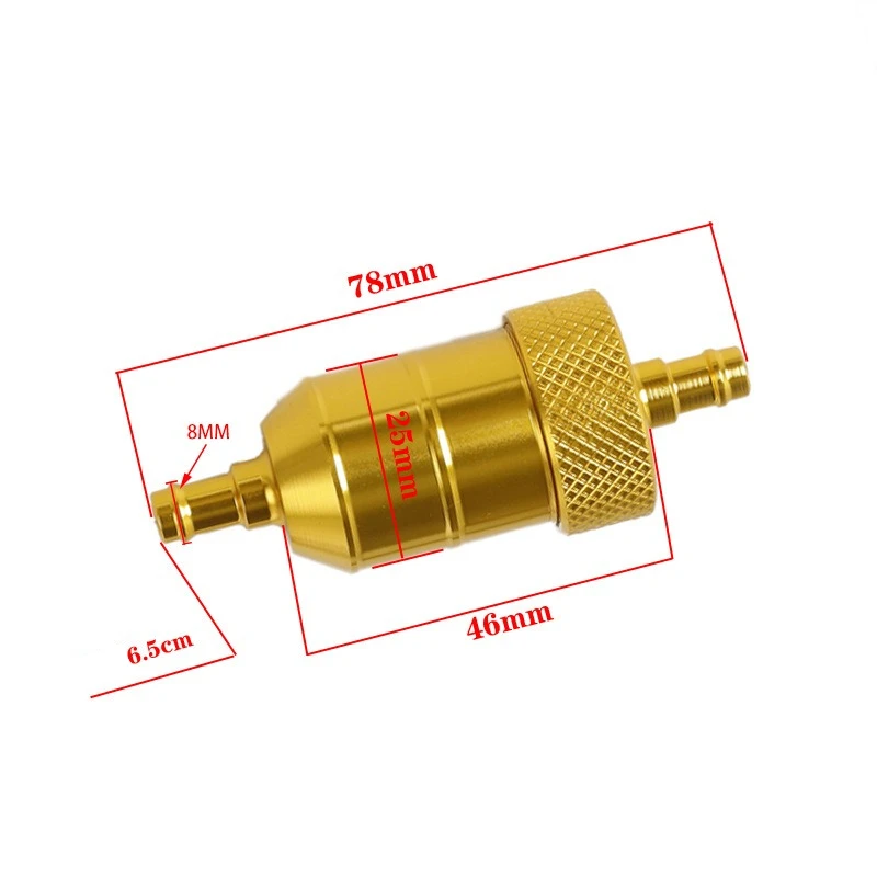 5pcs Reusable Washable Fuel Filter Element+CNC Alloy Petrol Gas Filter For Suzuki Dirt Bike ATV Quad Buggy Motorcycle Scooter