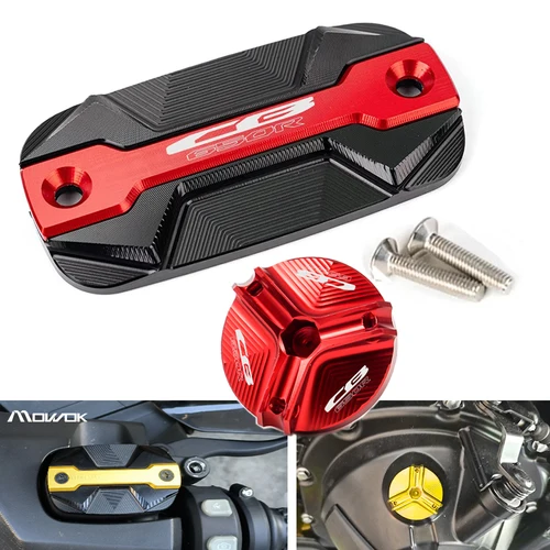 Para HONDA CB650R CB 650R 2019-2025 accesorios de motocicleta CNC cubierta de depósito de líquido de frenos delantero tapa de llenado de aceite de motor CB 650 R