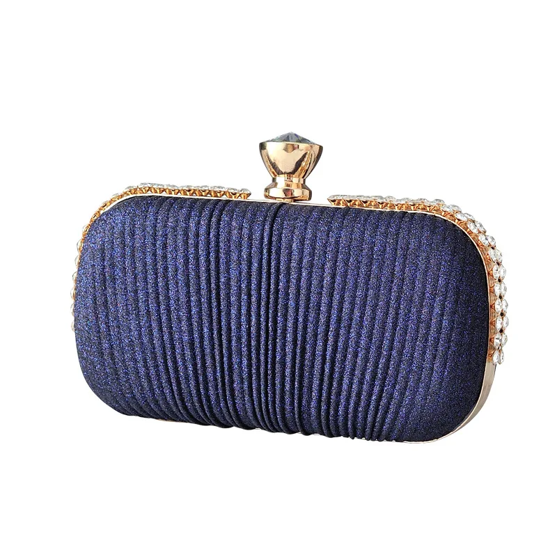 

Pleated New European and American Evening Bag Shoulder Evening Bag Niche Handbag Clutch Bag for Wom