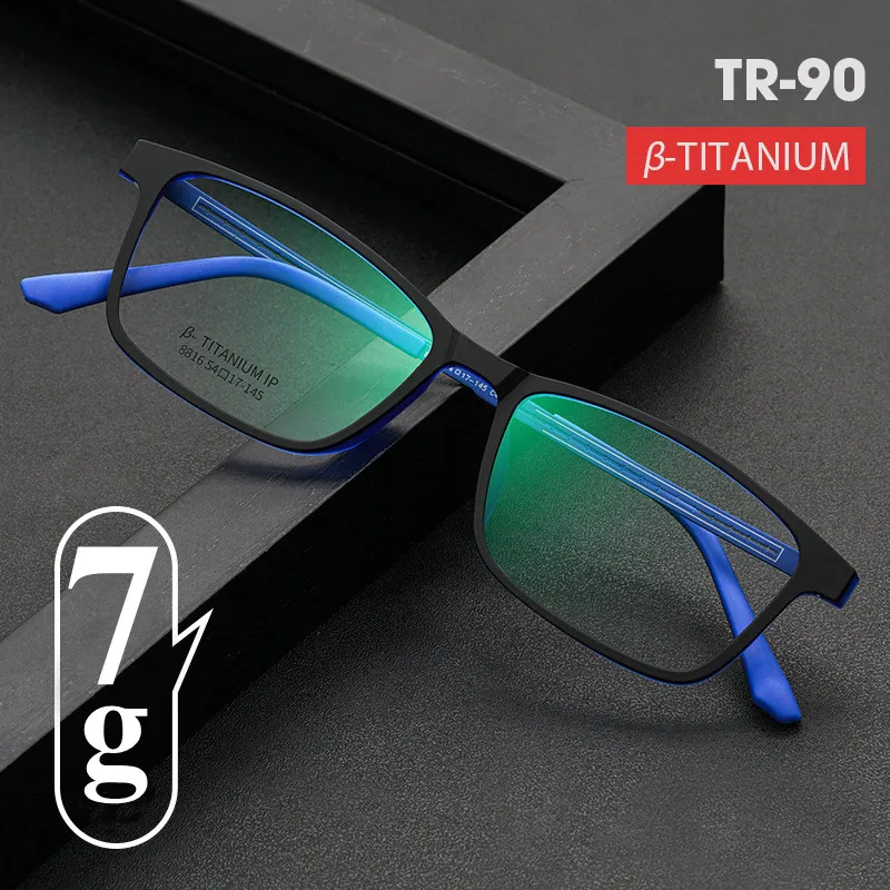 Finished Photochromic Myopia Glasses Men Women Titanium Full Frame Minus Diopter Glasses Nearsighted Short Sight Eyeglasses TR90