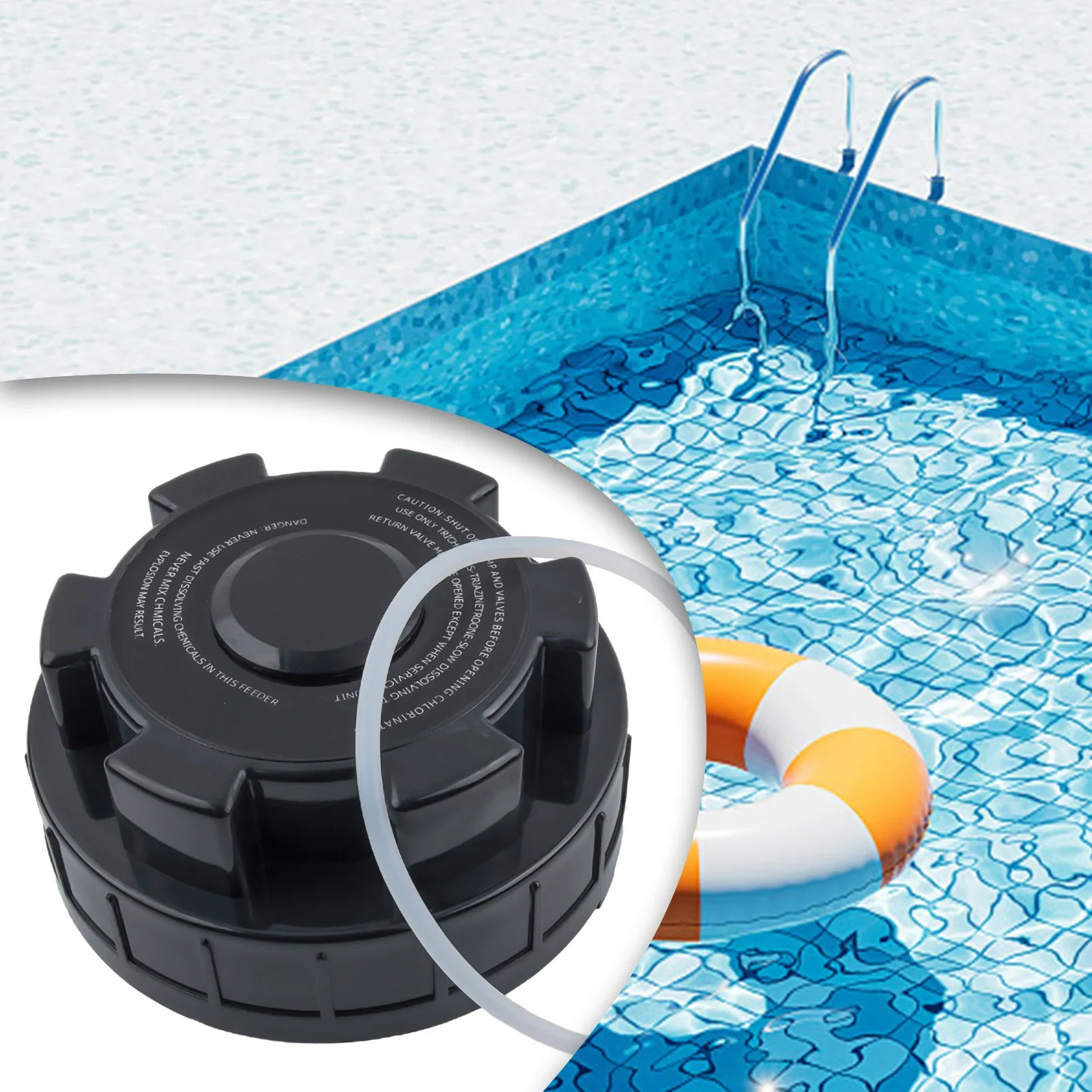 Chlorinator Cover Cap Lid Replacement For For Hayward Pool Chlorinator CL200 CL220 with O Ring Seal and ABS Construction