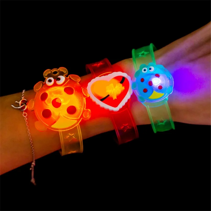 10-30PCS LED Lights Creative Bracelet Watch Flash Wrist Novelty Multicolor Light Flash Toys Gift For Kid Luminous Luminous Toys
