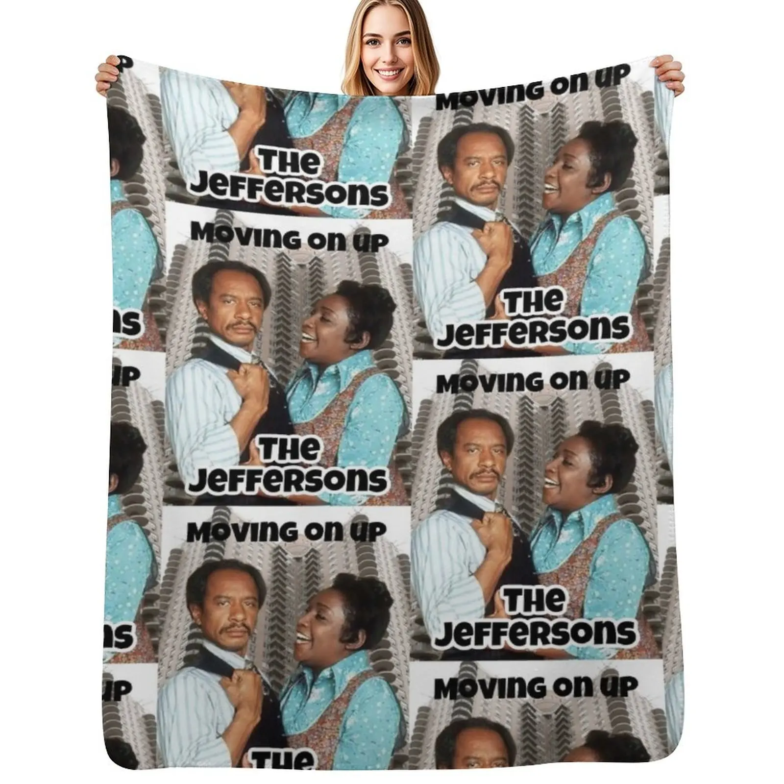 The Jeffersons Television Show Throw Blanket Soft Bedroom Blanket for Night Sleeping