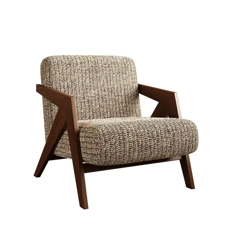 

Single sofa chair, French antique style, living room balcony leisure chair