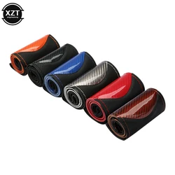 Crystal Carbon Fiber Fashion Sports Hand-stitched Steering Wheel Cover Car Wheel Cover Non-slip Leather Braid For Steering Wheel