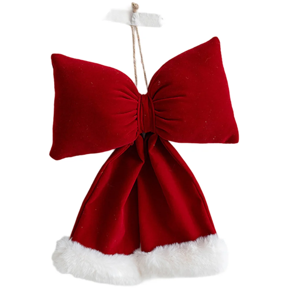 Charming Holiday Decor Item Christmas Tree Decor Decorative Pendant Elegant Bow Shape Holiday Celebration Accessory