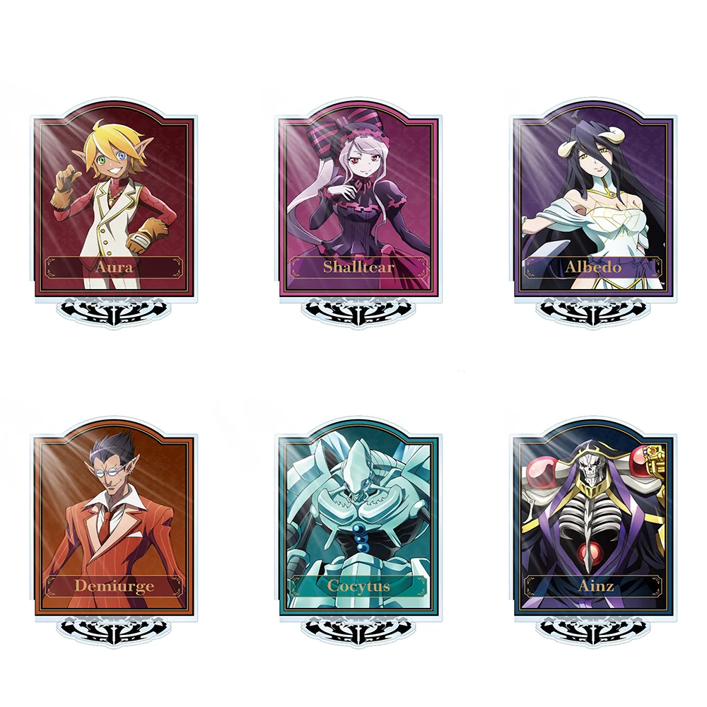 أنيمي أفرلورد 15 سنتيمتر الاكريليك حامل Momonga Albedo Shalltear Bloodfallen اكسسوارات ديكور الهدايا منضدية الزينة