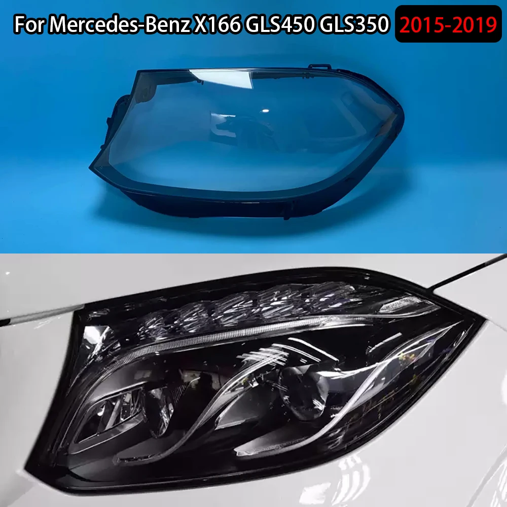 

For Mercedes-Benz X166 GLS450 GLS350 2015-2019 Headlamp Cover Headlight Shell Lens Plexiglass Replace Original Lampshade