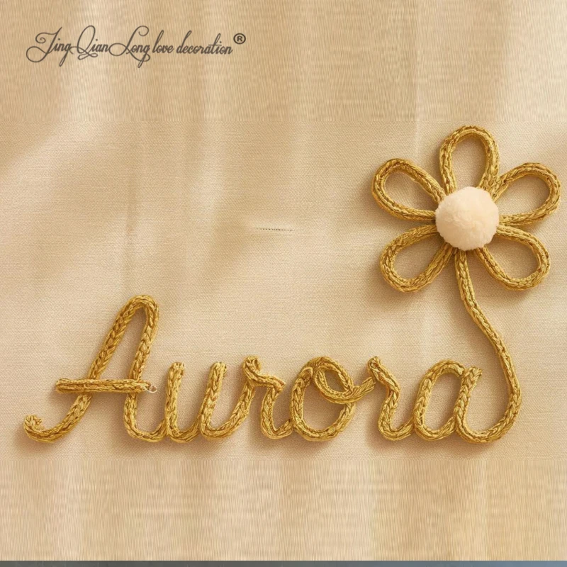 Custom Handmade Knitted Wire Name Sign: Nursery Wall Decor Personalised  Name Sign Nursery & Kids Room Wall Decor