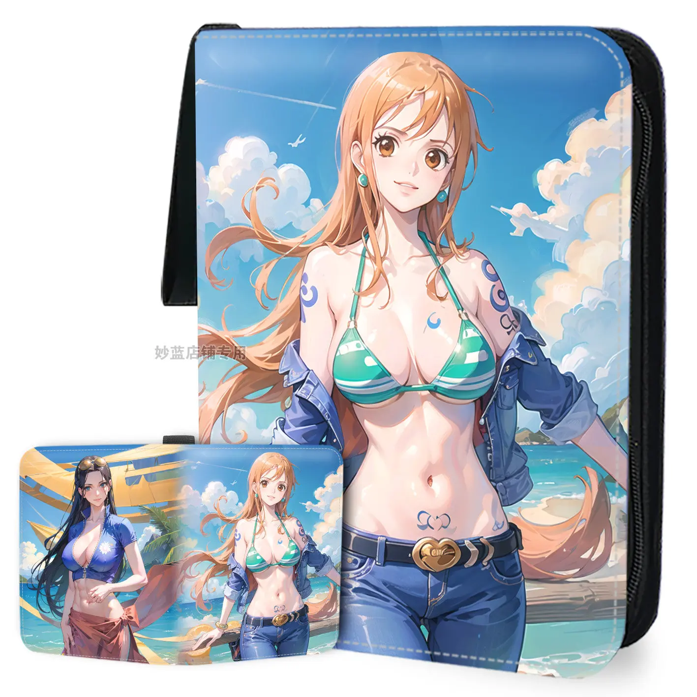 Anime 900pcs Card Album Book One Piece Nami Ulti Hancock Figure Collection Card Zipper Game Cards Binder Holder Kids Toy Gift