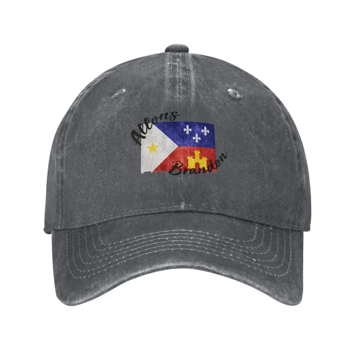 

Allons Brandon Louisiana Acadiana Flag American Flag Lets Go Brandon Baseball Cap custom caps Beach Hats For Women Men's