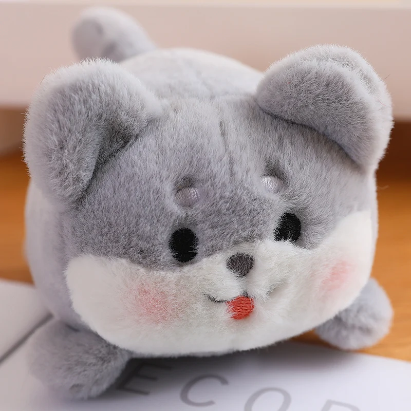 Funny Swing Tail Stuffed Animals Plush Toys Cute Mini Cat String Pulling Plushies Corgi Toy Gift for Kids Girls Birthday Party