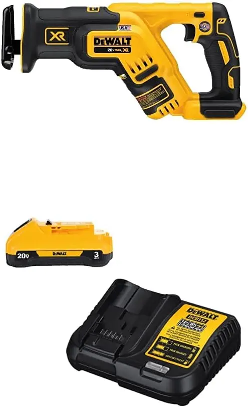 DEWALT DCS367B 20V Max XR Brushless Compact Reciprocating Saw, (Tool Only), with DCB230C 20V Battery Pack