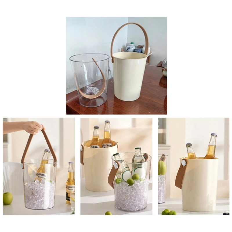 

New Multipurpose Ice Bucket Storage Container Plastic Champagne Wine Bucket Beverage Tub for Home Bar, Cocktails Bar