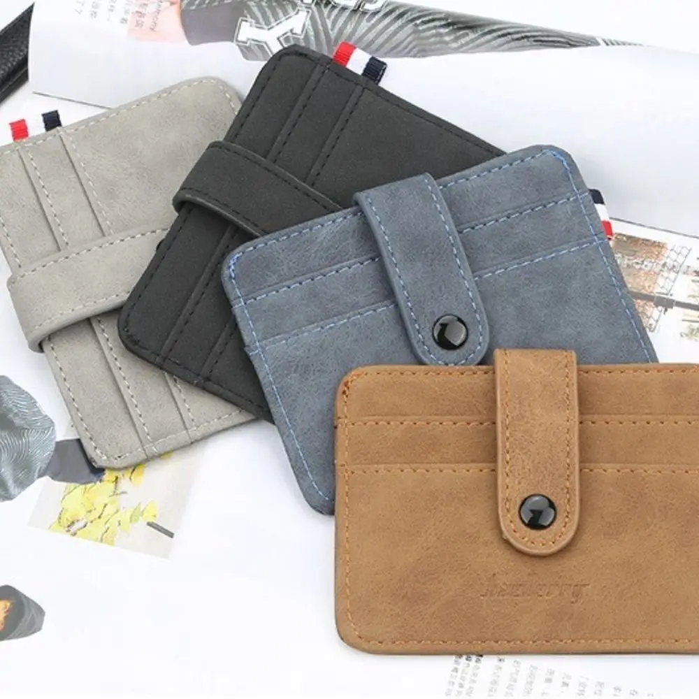 

Retro PU Leather ID Card Credit Card Bank card Short Purse Card Sleeve Men Wallet Multi Slot Card Holder Slim Billfold