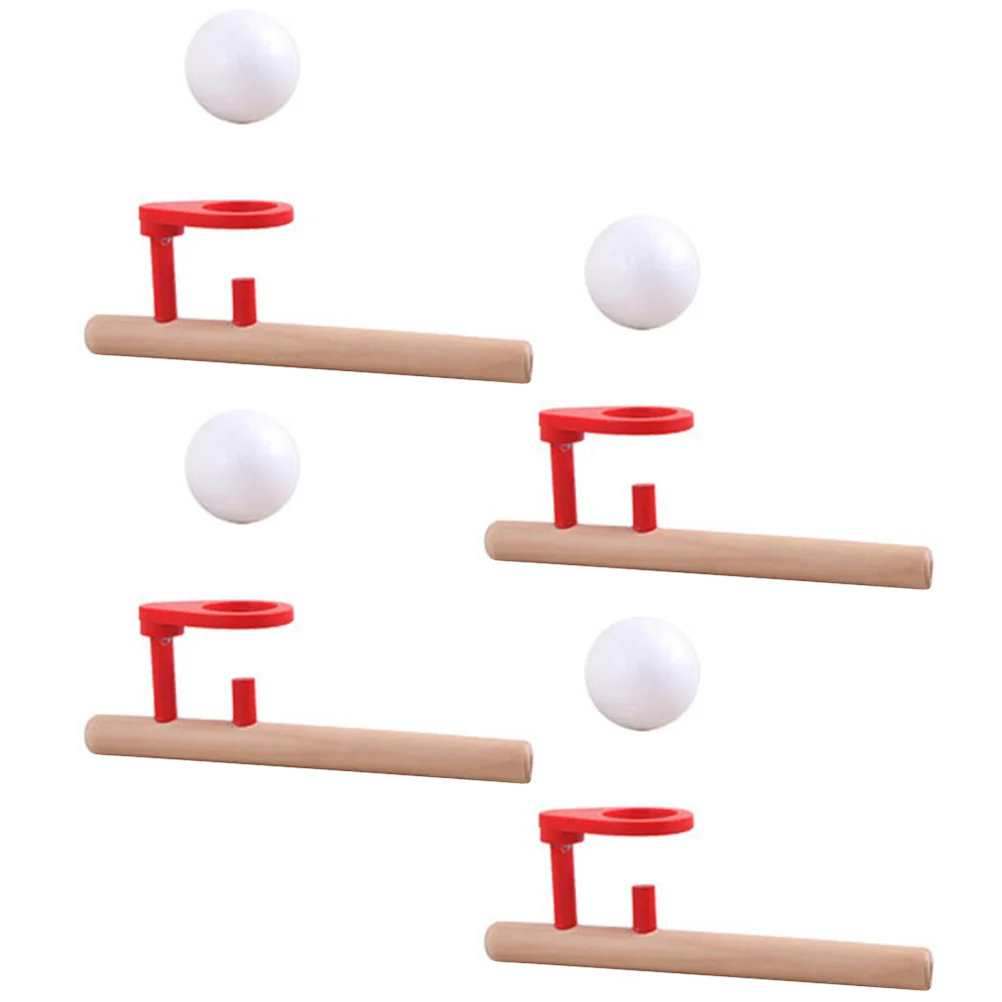 

4 set Wooden Ball Blower Toy 4 Sets Floating Blowing Game Kids Toys Hand Eye Coordination Balance Ability Fun Sports Outdoor