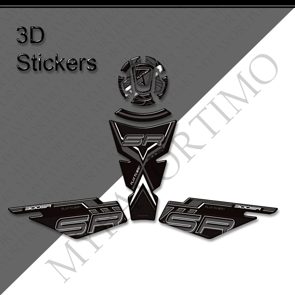 2025 2026 Motorcycle For CFMOTO CF MOTO 300SR 300 SR Tank Pad Side Grips Gas Fuel Oil Knee Protector Stickers Decals