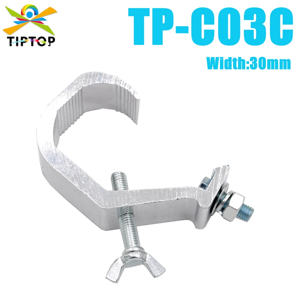 TIPTOP TP-03C Big Aluminum Truss Hanging Clamp 30mm Wide For Stage Lighting Par Light Moving Head Light Fog Machine Laser Light