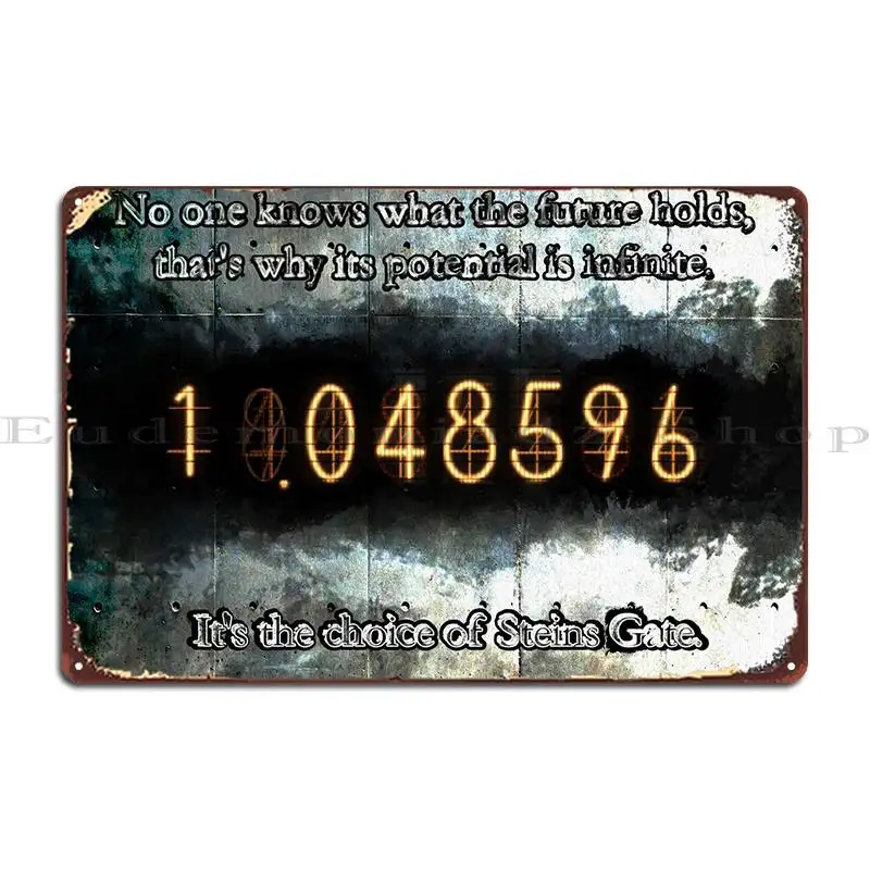 Steins Gate Metal Sign Living Room Classic Sign Personalized Funny Tin Sign Poster