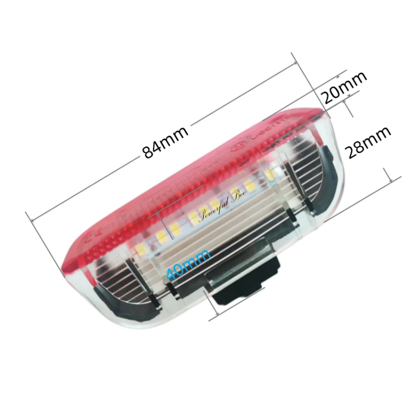 2 x Double colors white and red LED automobile car door lamp lights CANBUS error free for Cayenne EOS Scirocco Superb Alhambra