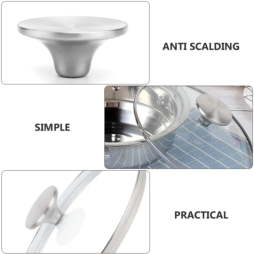 

6 Pcs Lid Handle Replacement Knob for Pot Stainless Steel Handles Universal Cookware