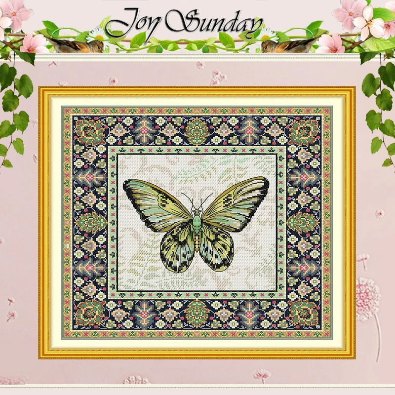 

Butterfly Geometry Patterns Counted Cross Stitch Set DIY 11CT 14CT 16CT Stamped DMC Cross-stitch Kit Embroidery Needlework