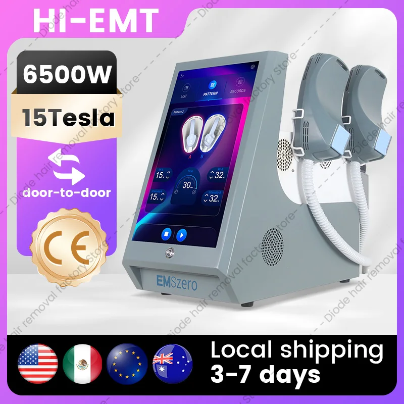 EMSzero 200Hz 6500W EMS Body Sculpt Machine Body Slimming Muscle Building Electromagnetic Stimulation Beauty Salon