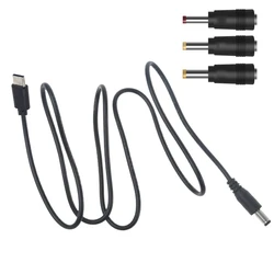 USB C Type-C to DC 5.5x2.1mm 2.5x0.7mm 3.5x1.35mm 4.0x1.7mm 5V Power Cable for Router LED Light Fan Any 5V Devices
