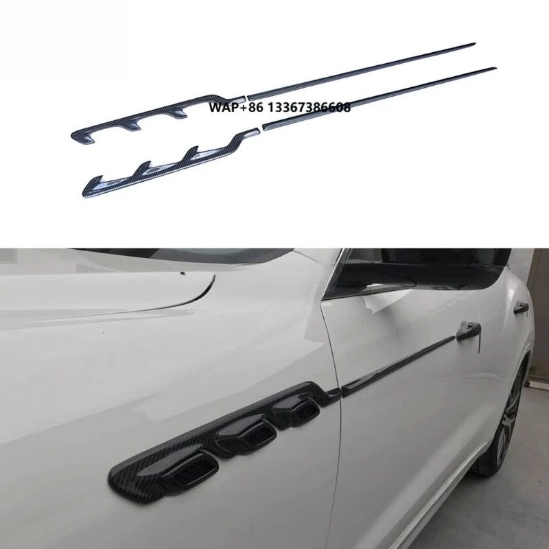 

Dry Carbon Fiber Front Fender Air Vent Trim Door Decoration Strips