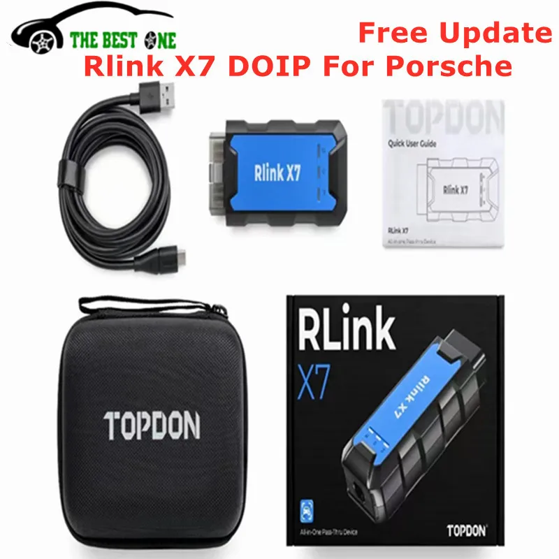 New Brand TOPDON RLink X7 For Porsche Tester Car Diagnostic Tool DOIP CAN FD J2534 Online/Offline Programming Till 2024