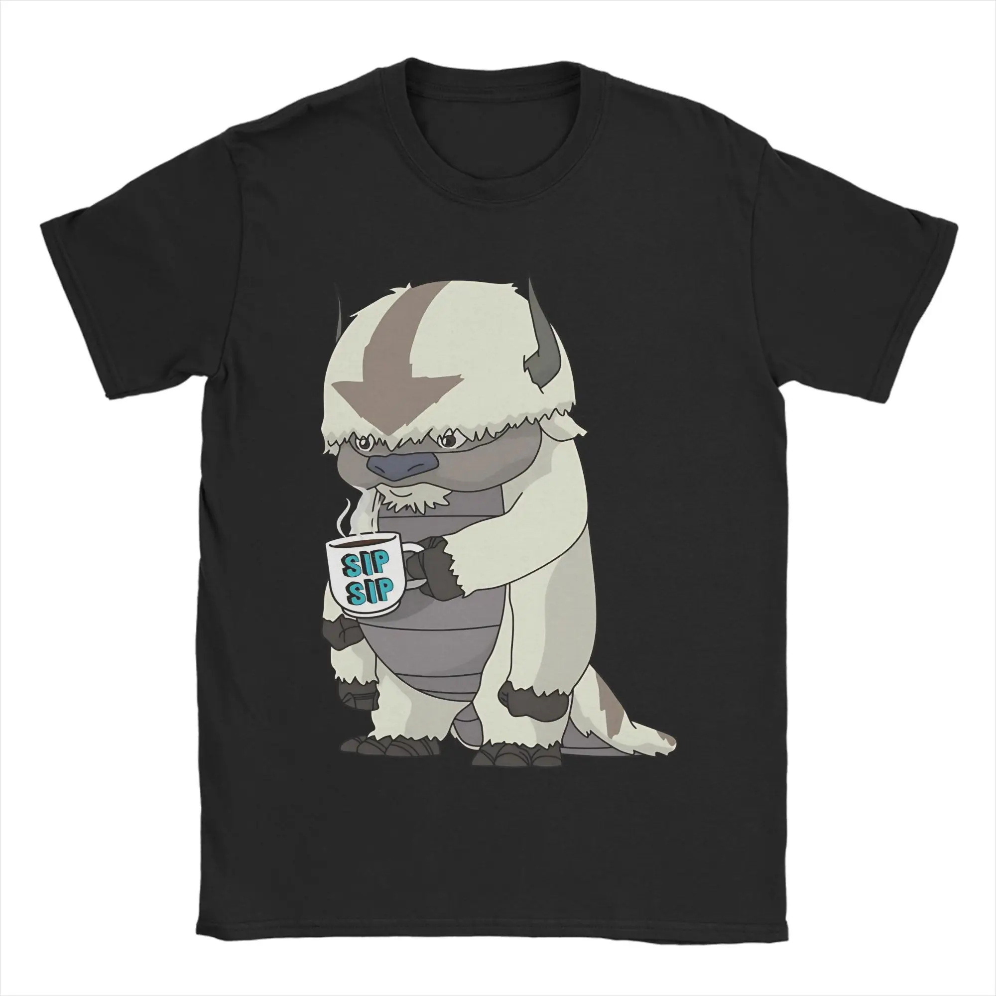 Appa Sip Sip Avatar T Shirt Men's  Street Style T-Shirts Summer O Neck Novelty Tees Casual Oversize Tops