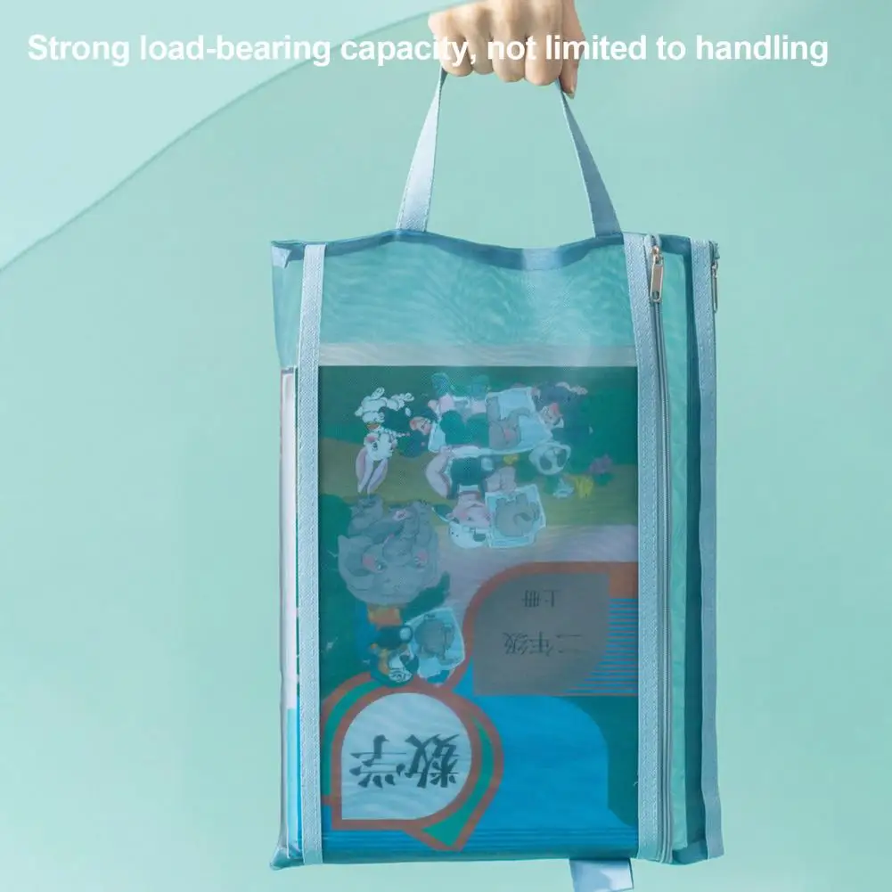 Transparent File Folder Double Layer A4 Document Organizer with Zipper Closure Lanyard for Office Work Transparent for Documents