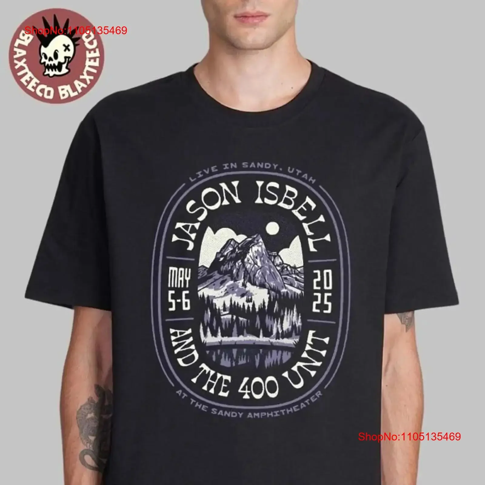 

Футболка Jason Isbell Sandy UT, от 2025 до 5 6, футболка с амфитарем, винтажная, растянутая, слегка универсальная, с рисунком, дышащая